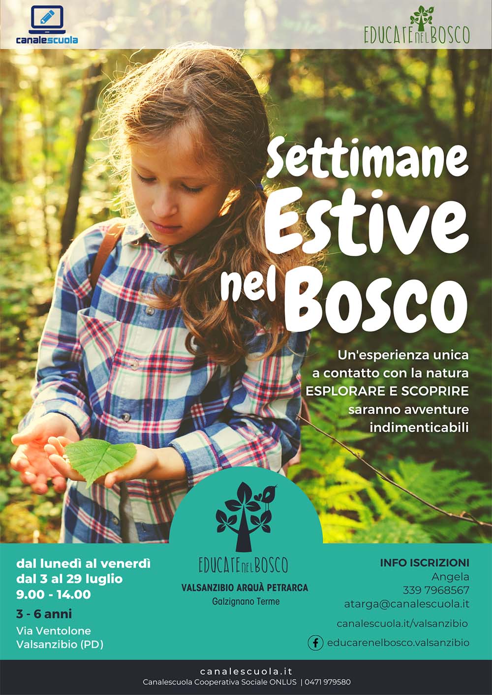 canalescuola settimane estive nel bosco 2023 VALSANZIBIO arquà petrarca